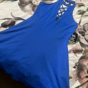 Brand New Express Blue Halter Dress